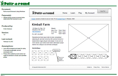 Mini Golf Portal and Scorecard